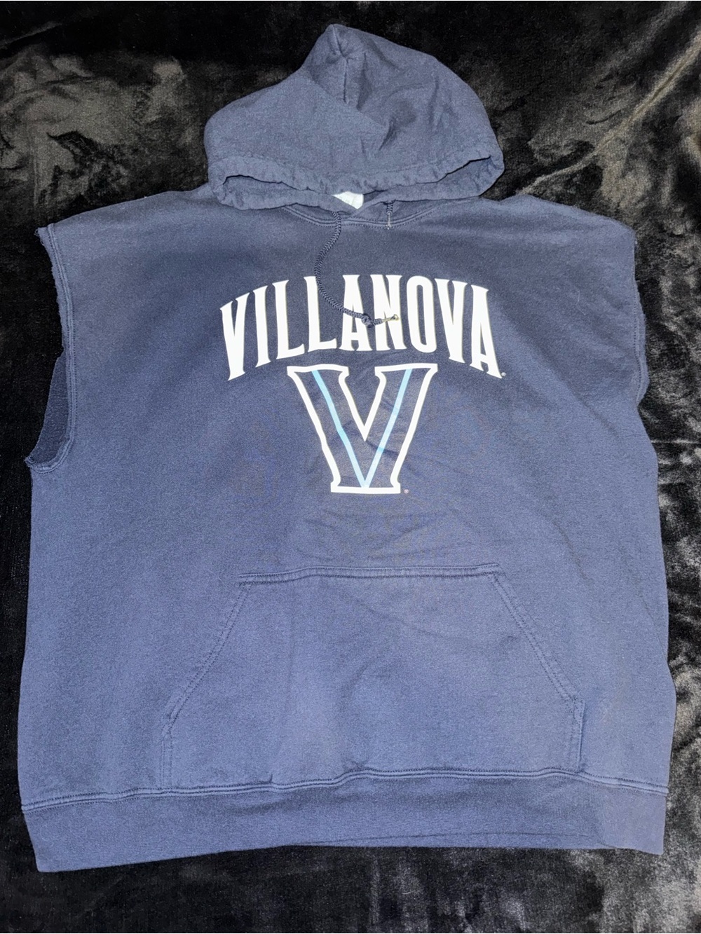 Villanova Navy Pullover Hoodie with V Logo
